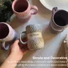 Mugs Wool Ceramics Coffee Mug Gifts Porcelain Handle Milk Tea Drinkware 231023