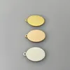 Pendant Necklaces 50pcs per lot Custom Oval Tag Laser Engraved Stainless Steel Charm for Bracelet Charms 231023