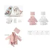 Handdoeken Gewaden Baby Pography Rekwisieten Babyjas met capuchon en riem Badjassen Badhanddoek Komkommerslipper Set Creatieve Po-outfit voor 0-3 maanden 231024