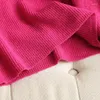 Kobiety swetry yenkye kobiety swobodny długie rękaw V szyja pulloczy jesienne różowe czerwone