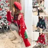Chandails pour femmes Pull tricoté confortable arbre de Noël imprimé pull pour femmes tricot chaud élégant vacances pull de noël SweaterL231024
