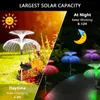 Garden Decorations Double Solar Jellyfish Light 7 Colors Solar Garden Lights LED Fiber Optic Lights Outdoor Waterproof Decor Lamp for Lawn Patio 231023