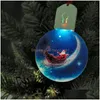 Christmas Decorations Sublimation Blanks Led Acrylic Ornaments With Red Rope For Tree Drop Delivery Home Garden Festive Party Supplie Dhxqz