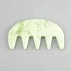 Jade guasha massage peigne large dent naturel xiuyan pierre gua sha têtes de tête grattant massothérapie outils de santé