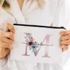 Bolsas de cosméticos Estuches Bolsa de maquillaje personalizada Bolsa de dama de honor Regalos para su propuesta de artículos de tocador inicial personalizada 231024