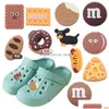 Pièces de chaussures Accessoires Vente en gros 100pcs Pvc Food Chocolate Chip Cookie Bun Charms Boucle Décorations pour Bracelet Bouton Clog Drop Dhe5G