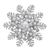 Broche Decoratie Gesimuleerde Parel Kerst Sneeuw Broche Sieraden Mode Broches Voor Vrouwen Pins Accessoires Groothandel