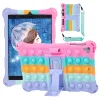 Pour iPad Mini 6 Case 8,3 pouces Mini 3 4 5 7,9 "enfants antichoc Kcikstand tablette couverture Fidget jouet Push Bubble mignon étuis en silicone avec bretelles