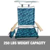 Складной пляжный стул для походной мебели с навесом для хранения, держатель для чашки, 5 положений наклона, емкость 275 фунтов, 31,00 X 25,50 30,50 дюймов