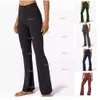 Yoga Lululemens Femmes Leggings Pantalons Femmes Pleine Longueur Skinny Flare 5 Couleurs Disponibles Taille Élastique Designer Clothes876