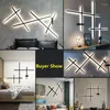 Lampade da parete Lampada moderna a LED Linea Decorazione vivente Sconce Comodino Luci per scale Illuminazione corridoio bianco nero