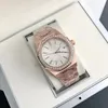 High End Designer Watches Mens i damskie modne zegarek Diamond 42 mm33mm Wysoka jakość stali nierdzewnej Różowe złoto i srebrny pasek luksusowy zegarek