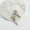 Pendientes colgantes de diseño único para mujer, perlas auténticas múltiples, largos, Color Latón dorado, colgante Irregular de agua dulce