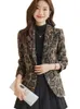 Costumes pour femmes Blazers café vert mode décontracté femme Blazer femmes à manches longues simple bouton automne hiver dames veste 231024