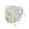 머그잔 400ml 500ml Rick and Morti Ceramic Mug 커피 밀크 우유 컵 사무실 물 대용량 3D 홈 키친 음료웨어 231023