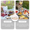 Dinnerware Sets Hand Woven Bug Proof Basket Picnic Fruit Vegetable Bread Cover Wicker With Gauze For Covered