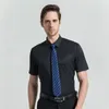 Camicie casual da uomo Estate manica corta Nero Sociale Formale Lavoro Lavoro Tinta unita Bianco Blu Grigio Camicia quotidiana senza tasca