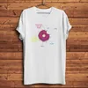 Herren-T-Shirts, Pizza und Donut-Anweisungen, lustiges Donut-Pizzeria-Shirt, Herren, lässig, kurzärmelig, täglich, Unisex, atmungsaktives T-Shirt