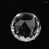 Ljuskrona kristall 15/25/50mm Clear Hanging Ball Glass Prism Sun Cather Faceted Balls For Chandeliers Part Home Wedding Light Decoration