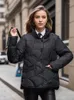 Trench da donna Giacca imbottita in cotone da donna Colletto alla moda a maniche lunghe Cappotto leggero coreano allentato Capispalla casual da donna