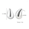 Hoopörhängen 925 Sterling Silver Stud Ladies Luxury Geometric Oval Drop Personlighetstillbehör