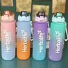 Tumblers 1000 ml sportvattenflaska näring utomhus gym fitness rese bärbar läcka bevis drinkware gradient drickskoppar 231023