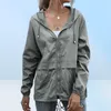 Women039s Sweat à capuche zippé Tenues de yoga Léger Marche en plein air Imperméable Casual Running Fitness Veste de sport Vêtements de sport Quic8861348