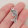 Breloques tibétaines en argent, 20 X, pendentifs en forme de carpe de poisson, perles pour collier à faire soi-même, bijoux, résultats de fabrication faits à la main, accessoires 32x13mm