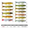 Baits Lures 1328cm19g Wobbler Fishing Lure Multi Jointed 8 Segments Artificial Hard Bait Swimbait Plastic Tackle For Bass Pike 231023