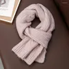 Sciarpe di Lusso Delle Donne di Lavoro A Maglia Sciarpa di Cachemire Moda Morbido Solido Addensare Inverno Caldo Scialle Avvolgere Bandana Pashmina Coperta Fazzoletto da Collo