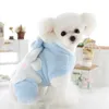 Odzież psa pies zimowe ubrania gęste i ciepłe kombinezony psa Rompers strój zwierzaka odzież Yorkshire Pomeranian pudle Bichon Costume Apparel 231023