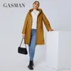 Damen-Daunenparkas GASMAN Damen-Herbst-Winterjacke, modisch, XL-5XL, lang, High-Street-Parka, pelziges Futter, hochwertiger Markenmantel für Damen 81121 231023