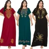 Vêtements ethniques Maroc Eid Party Caftan Perles Broderie Pour Femmes Musulmanes Élégantes Été Abaya Lâche Maxi Robe Turquie Robe Arabe Jalabiya