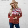 Kadın Örgüleri Tees Kadın Y2K Sonbahar Kış Lady Jumper Külot Üstler Ceket Noel Bayanlar Geometrik Sıcak Femme Üstleri Polyester Sweatshirts Giyim T231024