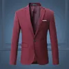 Camisas casuais masculinas Plus Size M-6XL de alta qualidade Blazer masculino elegante um botão Slim Fit Suit Jacket Mens Business Casual Blazers de cor sólida 231023