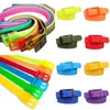 Ремни Многоцветный силиконовый резиновый пояс для мужчин и женщин Кожаный ремень с пластиковой пряжкой ярких цветов Регулируемый