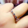 Klusterringar Mosanite Ring 925 Sterling Silver Inlaid Certifiering Runda 3mm 1CT Vacker Fire Color Luxury Gift for Women