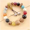 Beaded Strand Lingyin Eighteen Seeds Bodhi Handstring Couple Duobao Buddha Bead Bracelet Live Broadcast 18 Wen Play Drop Delivery Je Otli8