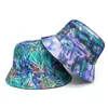 Berets 2023 Summer Floral Print Hats Hats moda hip -hop słoneczne wizje czapkę mężczyzn kobiety fisherman's cap panama gorros