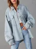 Vestes Femmes Casual Denim Veste Femmes Automne Chemise Lâche Femme Jeancoat Vacances Survêtement Lady Manteau Étudiant Blouse