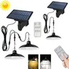 Tuindecoratie Hanglamp op zonne-energie IP65 Waterdichte Led-lamp op zonne-energie met afstandsbediening Kroonluchter Camping Buiten Tuin Hanglampen 231023