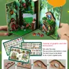 Decorative Objects Figurines DIY Book Nook Dollhouse Kit 3D Puzzle Decorate with Furniture and LED Light for Birthdays Christmas Valentines Day 231023