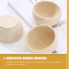 Dinnerware Sets 4 Pcs Small Wooden Bowl Craft Material DIY Woodsy Decor Kids Toy Toys Cutlery Mini Child