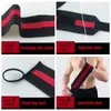 Wrist Support 1 Pair Adjustable Weightlifting Brace Fitness Wristbands Power Training Bar Grip Barbell Strap Custom Logo