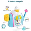 Baby Bath Toys Outdoor Bubble Machine Ice Cream Barn Badleksaker Bad Foam Pile Bathtub Soap Automatisk Bubble Machine Baby Bath Water Toy 231024