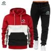 New Men's Plush Panel Hoodie Sweater Set Three Panel Print Casual Sports Set