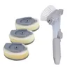 Éponges Tampons à récurer Brosse de nettoyage multifonctionnelle à long manche Pan Pot Brosse évier Plat Bol Lavage avec tête de rechange Outils de nettoyage de cuisine 231023