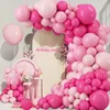 Dekoracje świąteczne Macaron Pink Balon Garland Arch Zestaw Ślub Dekoracja urodzin Dekoracja Dziewczyna Globos Gold Confetti Lateks Ballon Baby Shower 231023