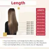 Hair pieces Moresoo Clip in 100 Real Remy Human Brazilian Silky Straight Balayage Blonde 231024