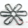 Carabiners Tactical D Keychain Shape Hook Buckle Clip Climbing Army Carabiner Hanging fit Outdoor Silver camping survival edc 231024